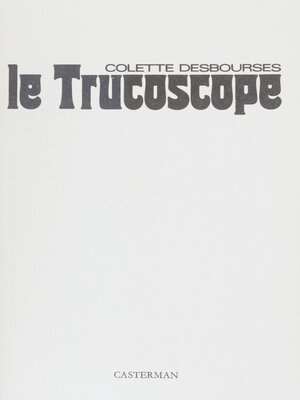 cover image of Le Trucoscope